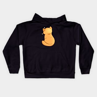 Kawaii Angry Cat from the backside, Cat Lover Kids Hoodie